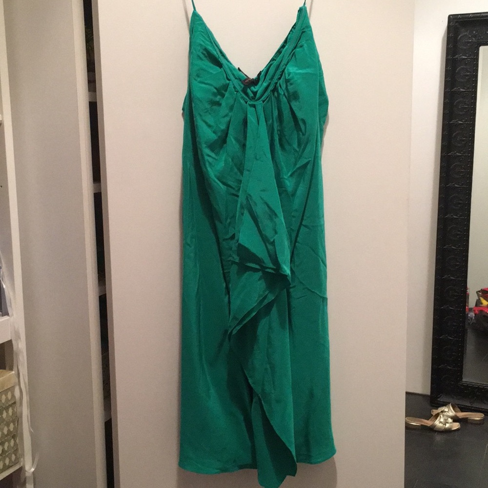 Green BCBG strapless dress